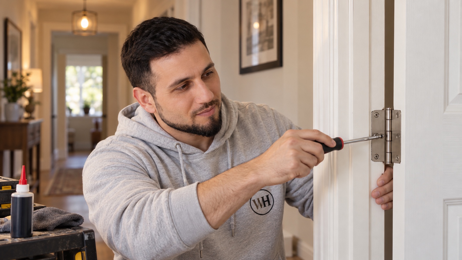 Loghman performing home maintenance & repairs